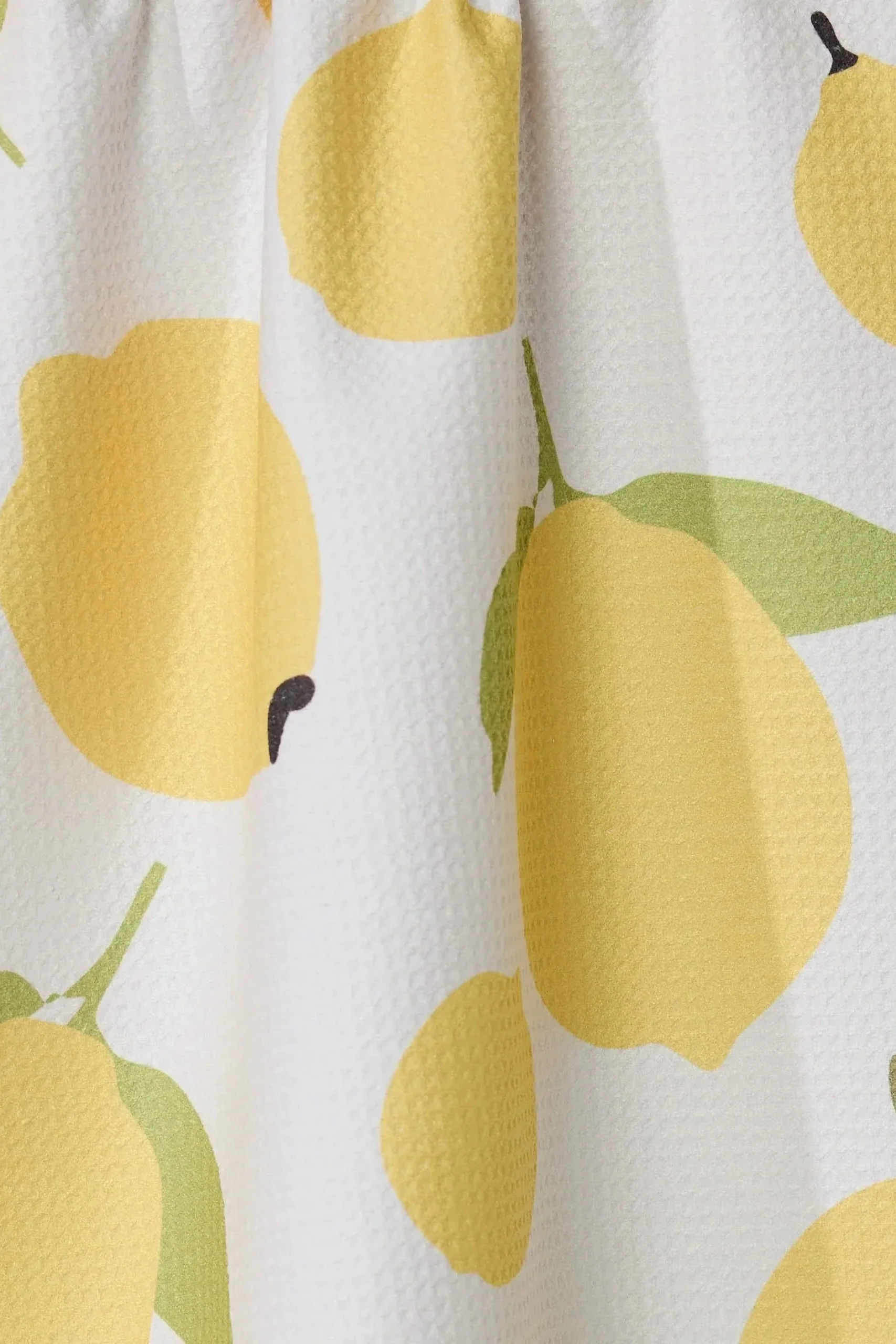 Geometry Sunny Lemons Tea Towel - Image 2