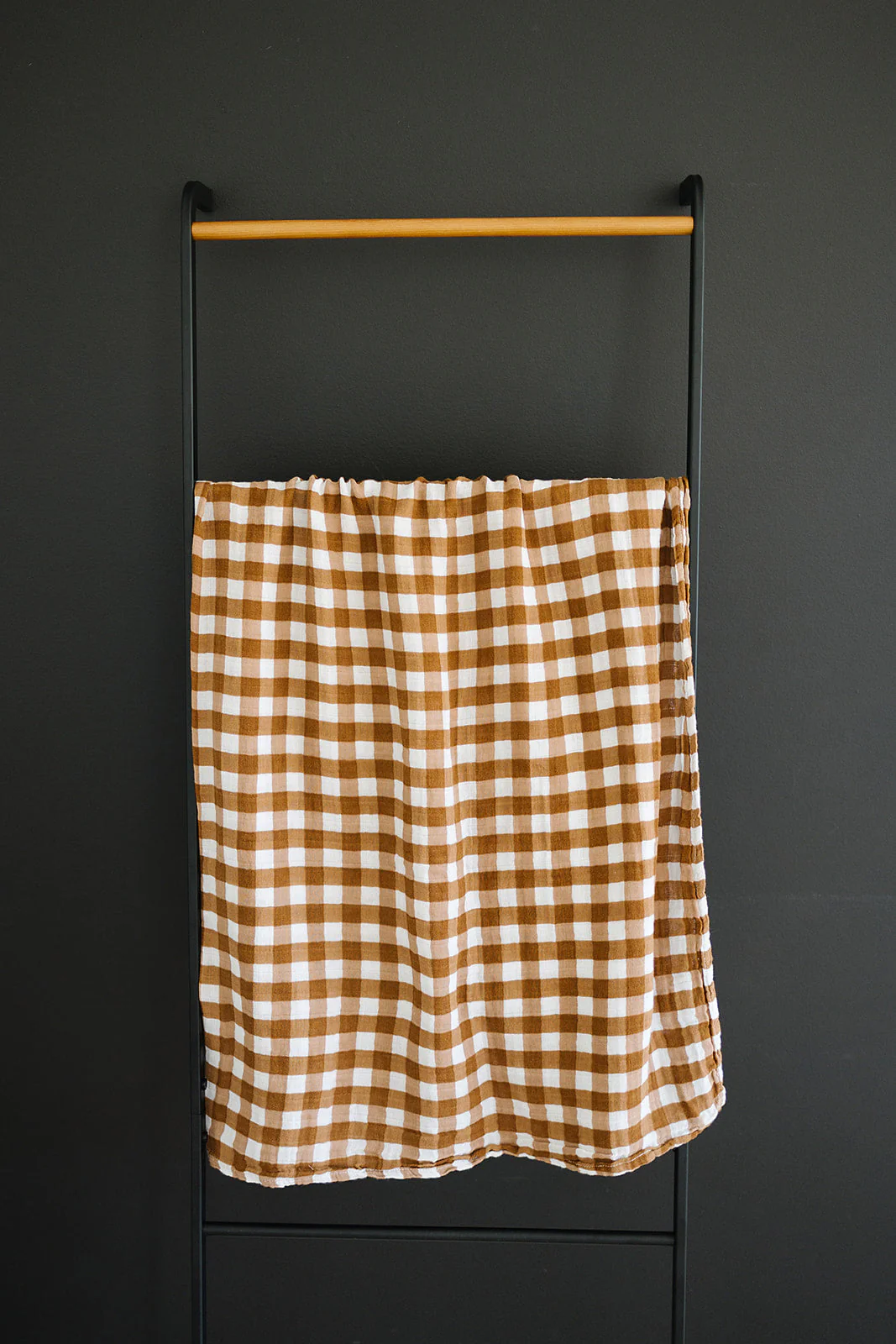 Gingham Muslin Swaddle Blanket - Image 2