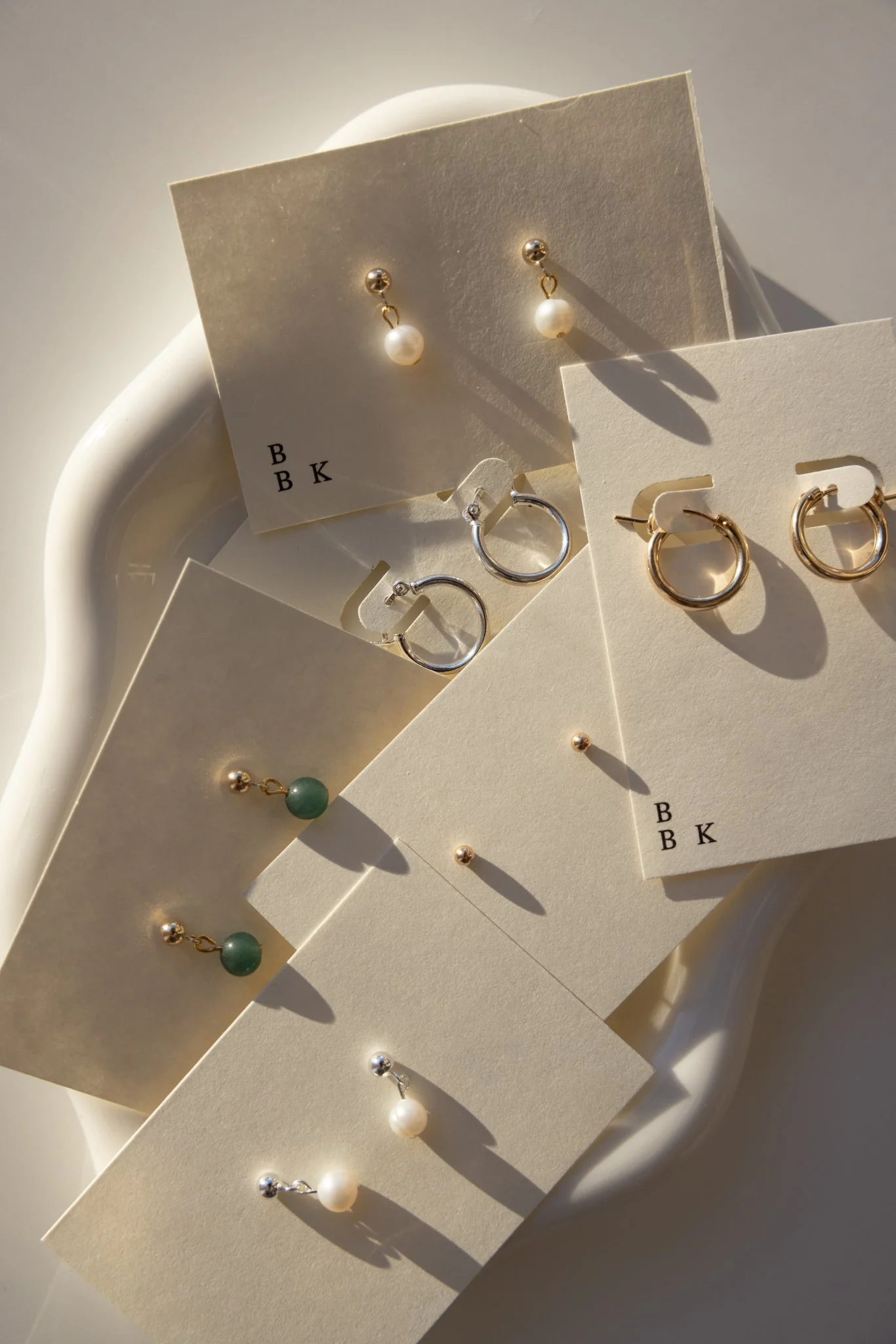 Gold + Silver Stud with Pearl Pendant - Image 5