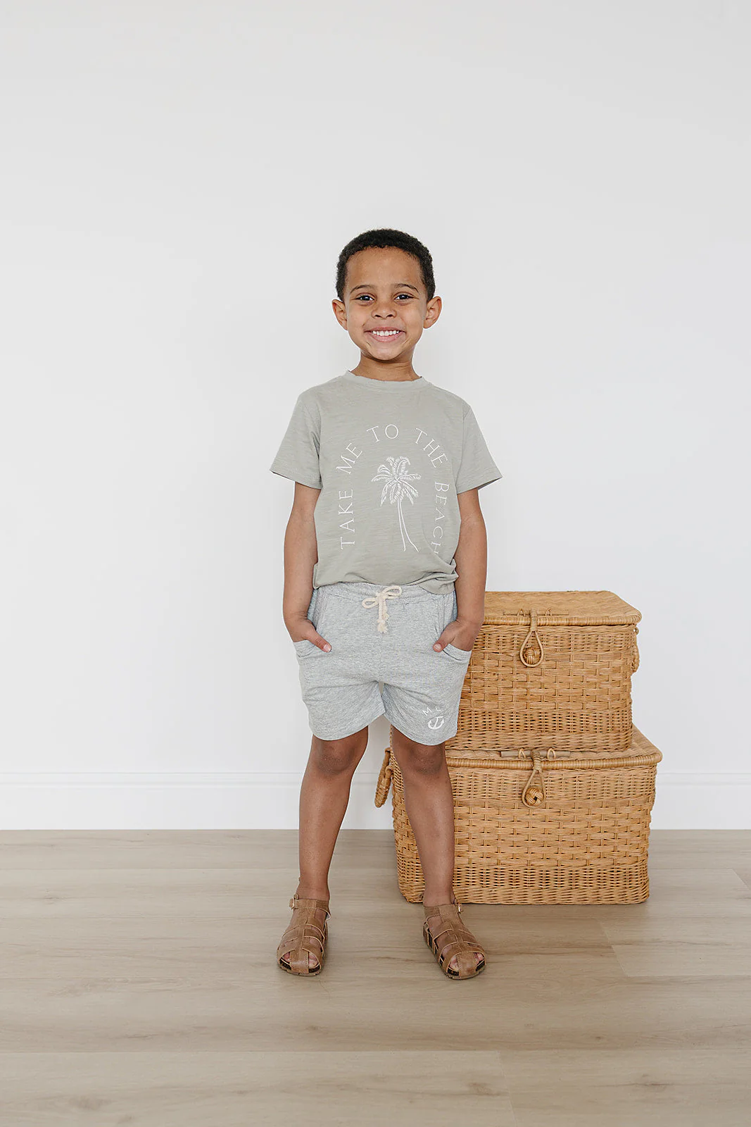 Heather Grey Pocket Cotton Shorts - Image 4