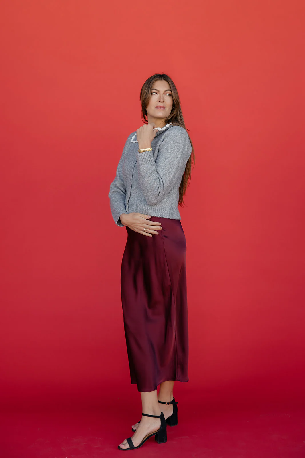Holiday Muse Satin Skirt - Image 8