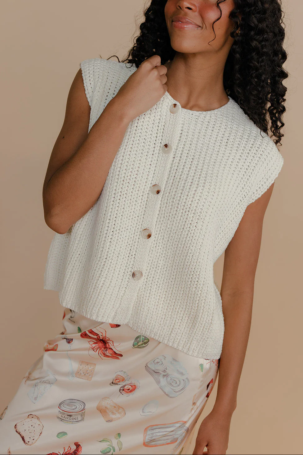 Honey Button Knit Vest - Image 6