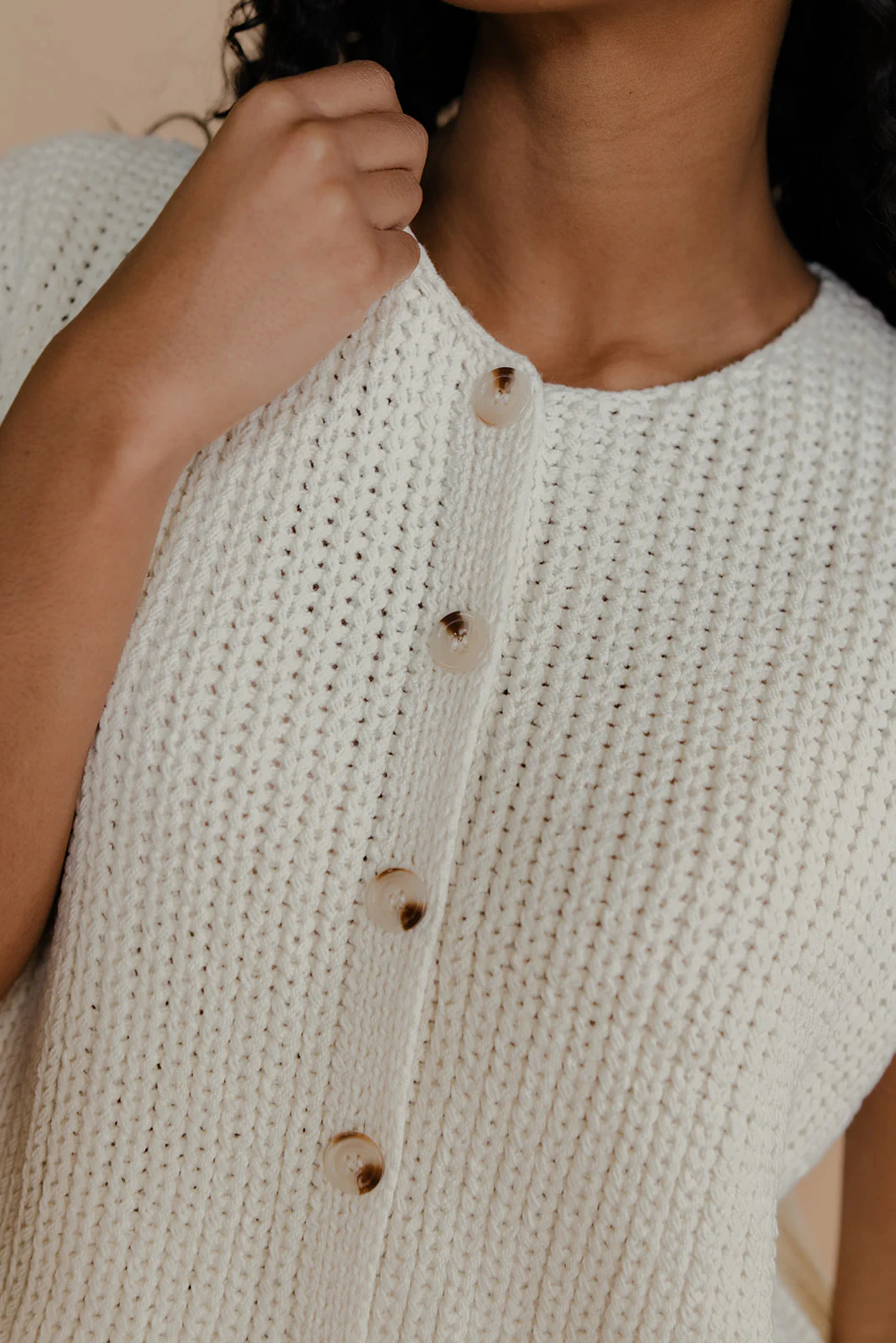 Honey Button Knit Vest - Image 8