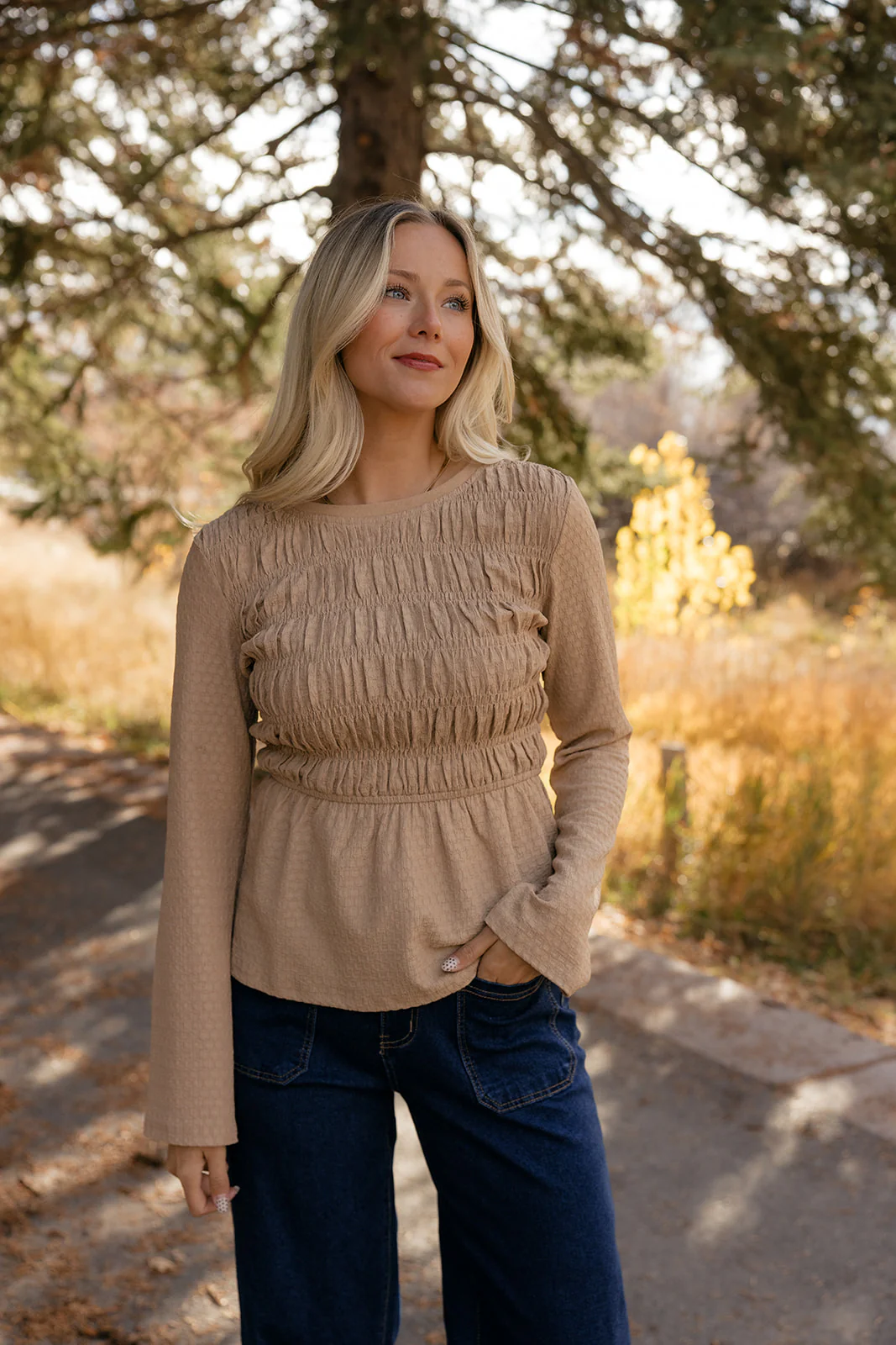 Honeycomb Smocked Blouse - Image 3
