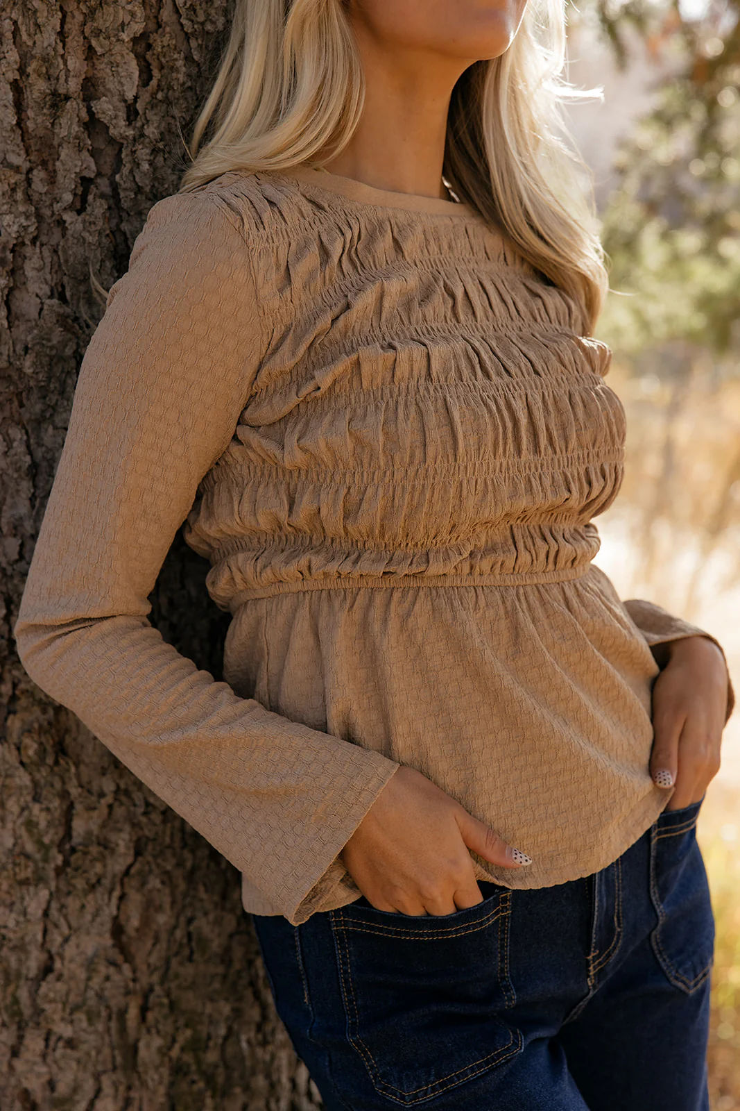 Honeycomb Smocked Blouse - Image 6