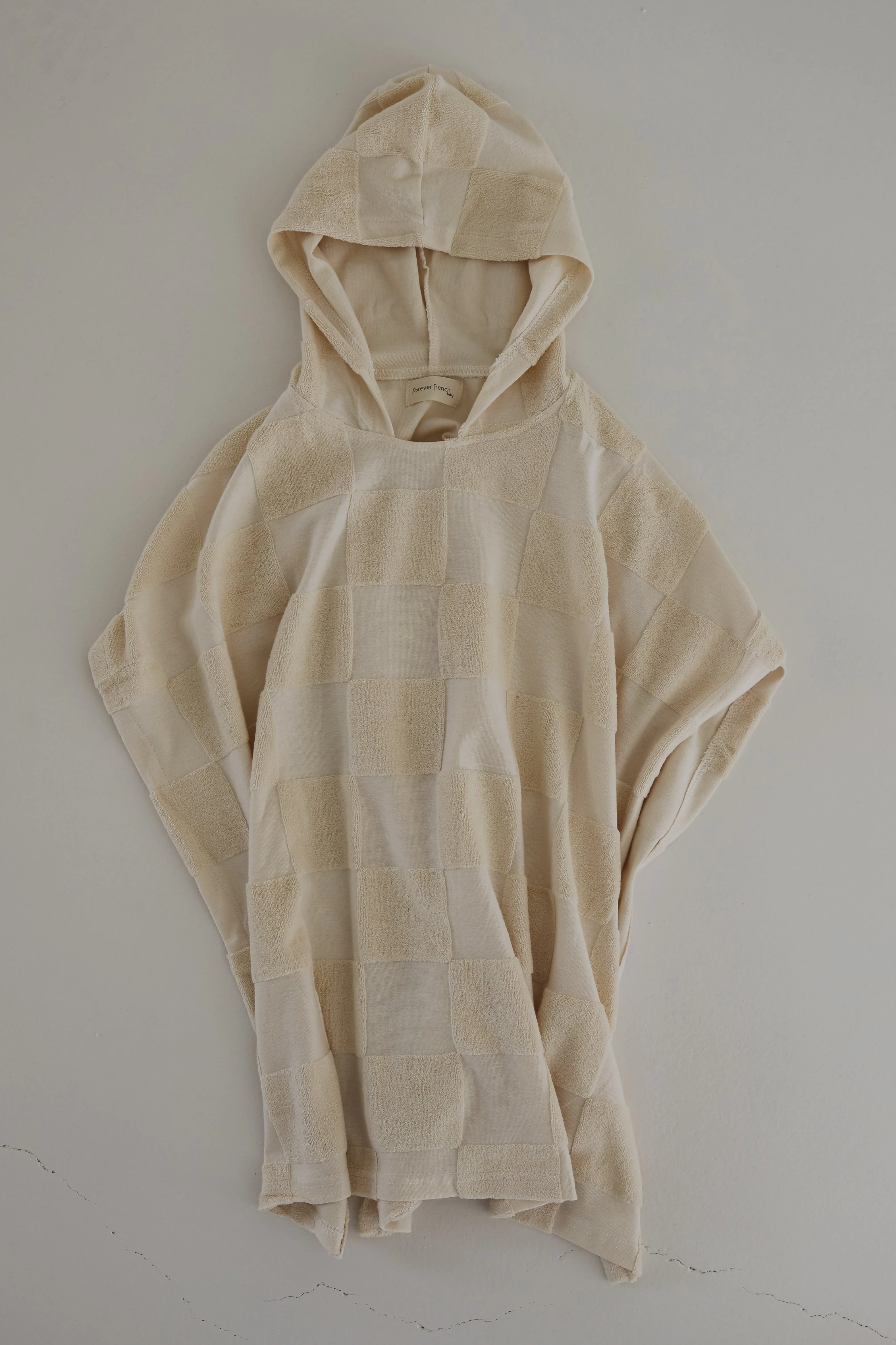 Hooded Towel | Cream Checkerboard - Image 3