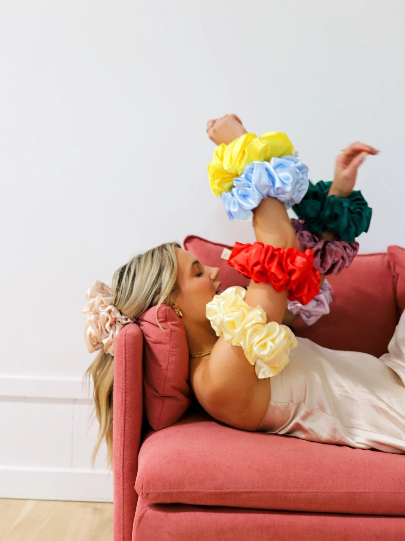 JUMBO SLEEP SILK/SATIN SCRUNCHIES - Image 40