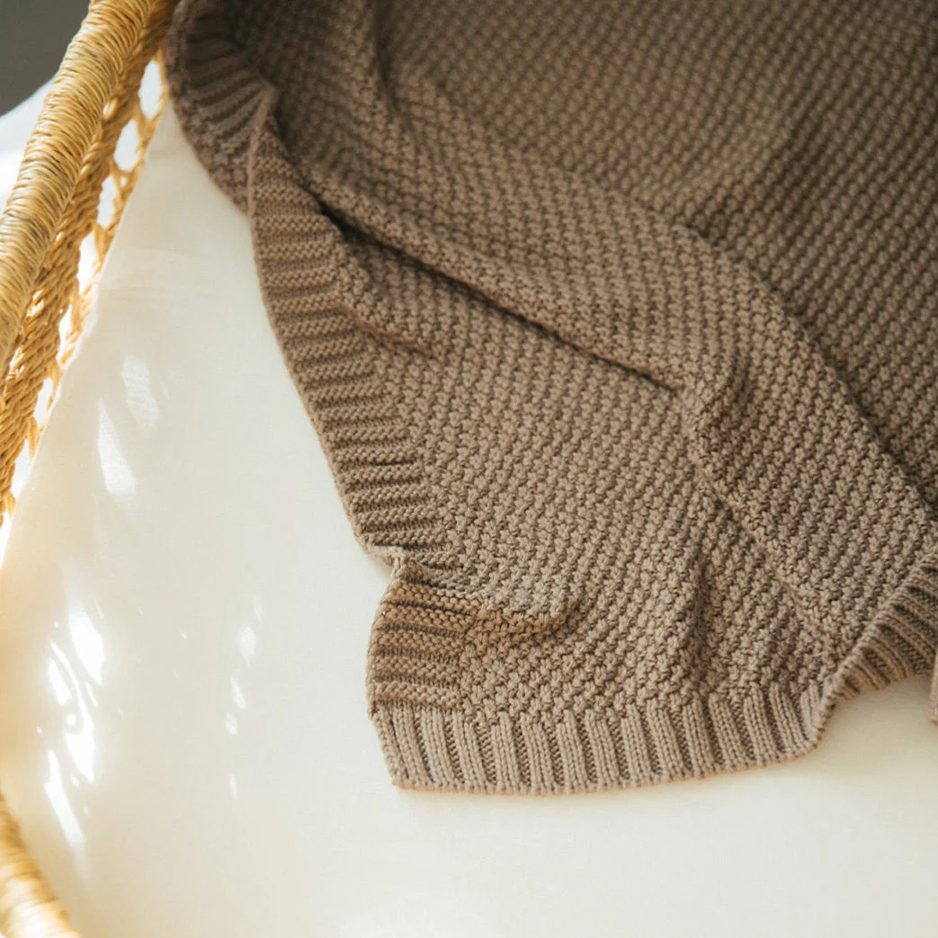 Knitted Blanket<br>Pewter - Image 3