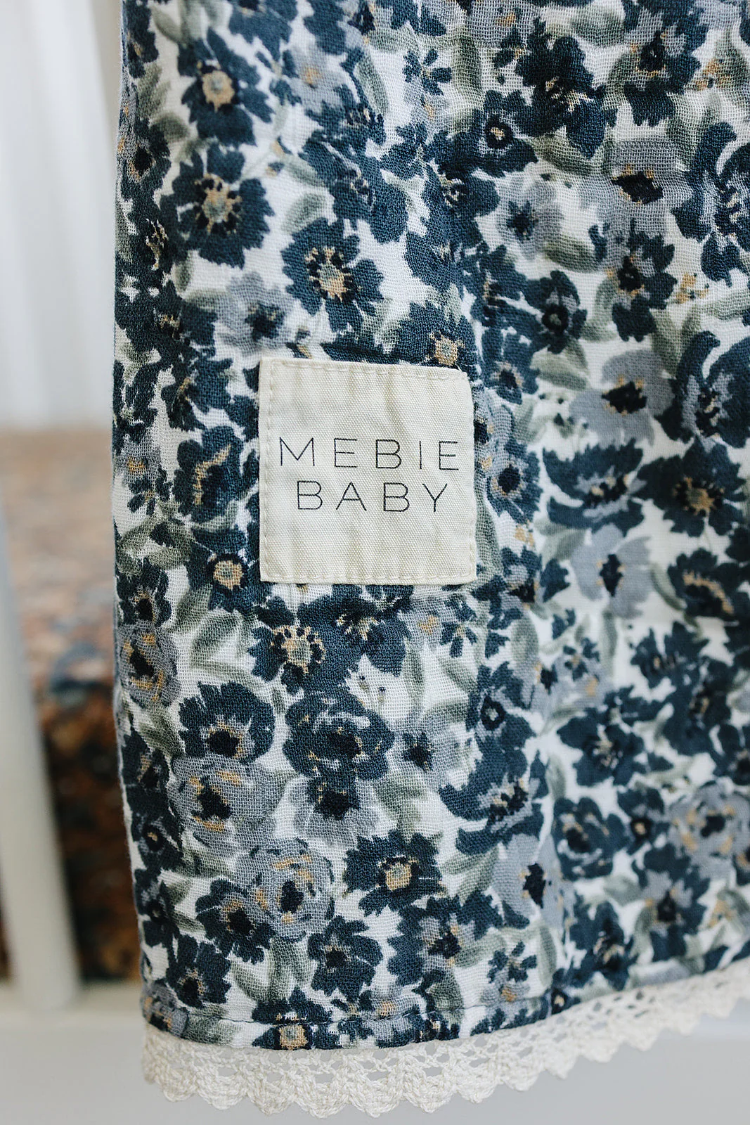 Liberty Floral + Coastal Plaid Lace Muslin Quilt - Image 4
