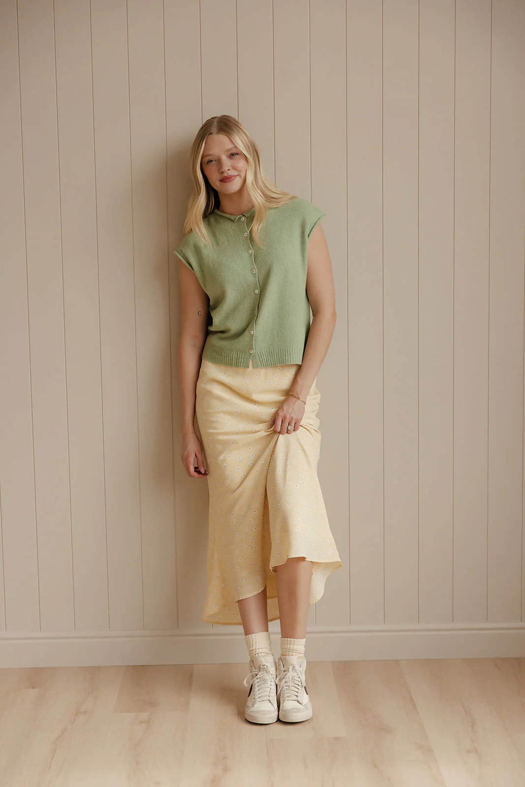 Little Flower Floral Midi Skirt - Image 6