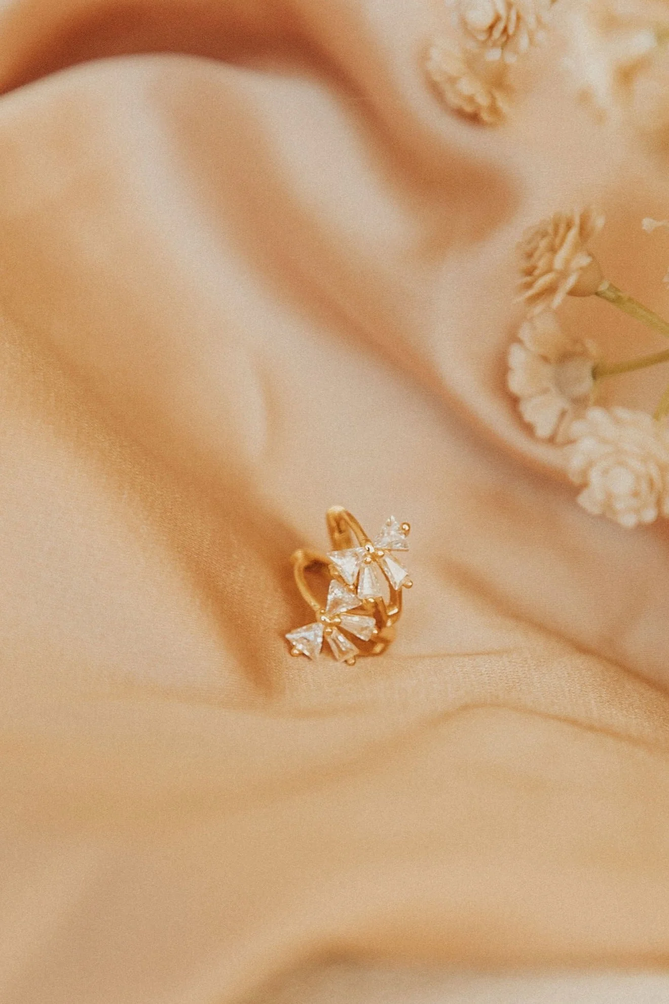 Lucy Diamond Bow Hoops - Image 5