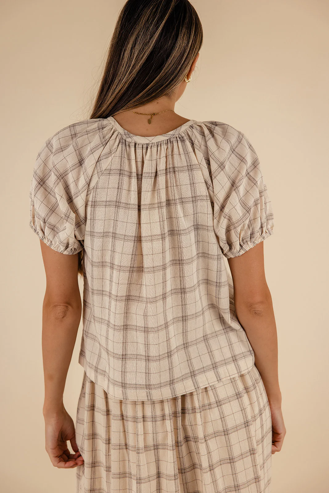 Coretta Plaid Blouse - Image 3