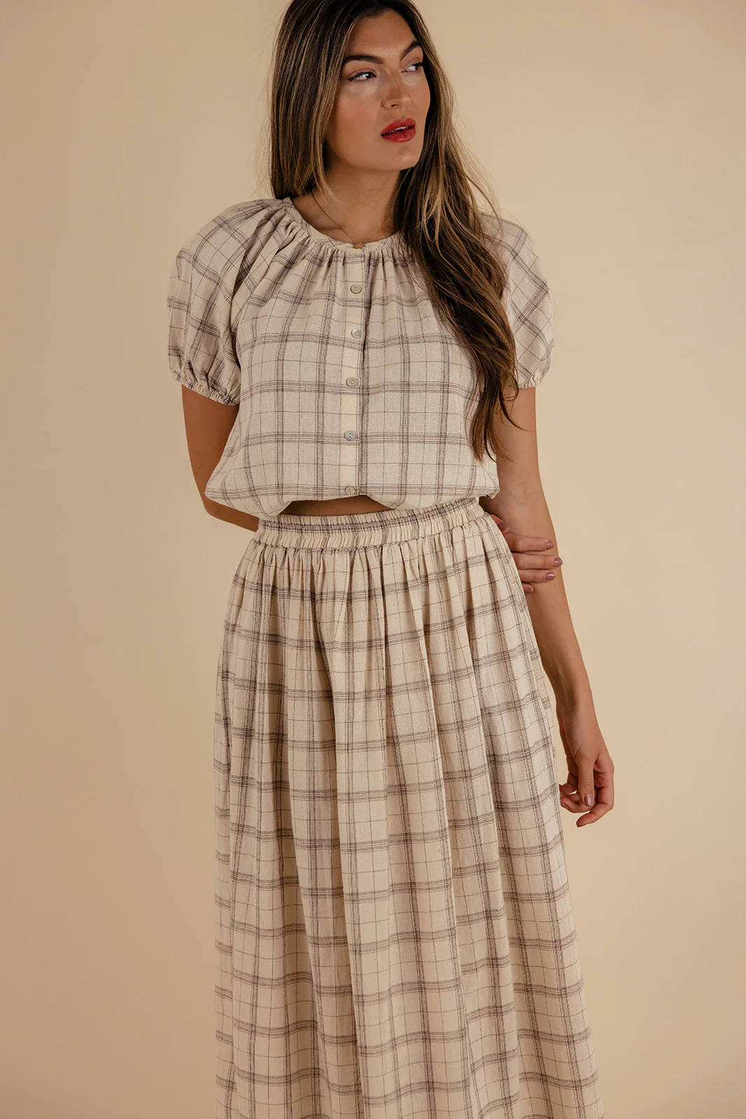 Coretta Plaid Blouse - Image 5