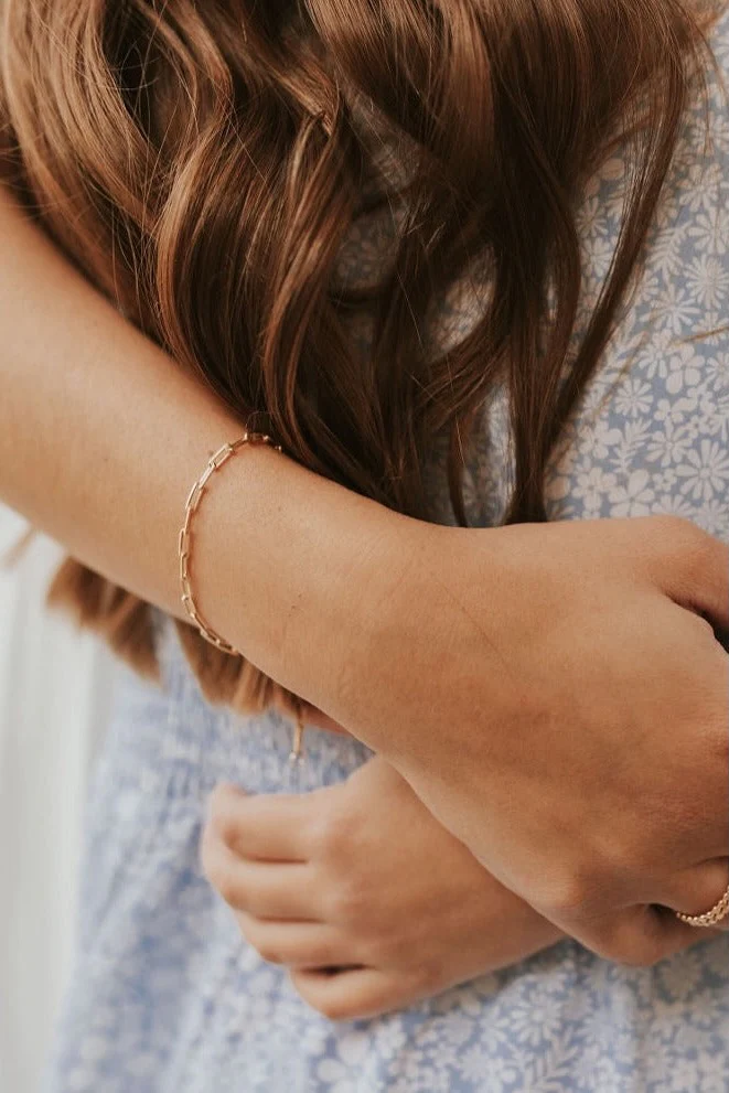Madeline Gold Filled Paperclip Bracelet - Image 2