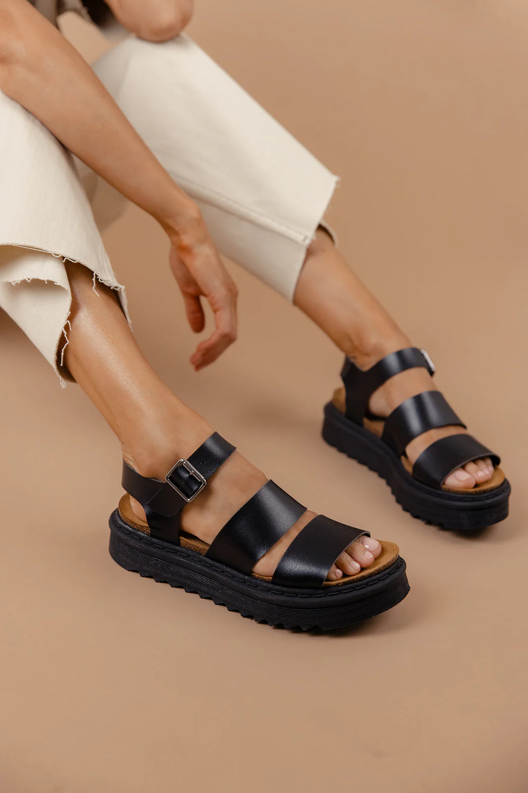 Martita Leather Platform Sandals - Image 4