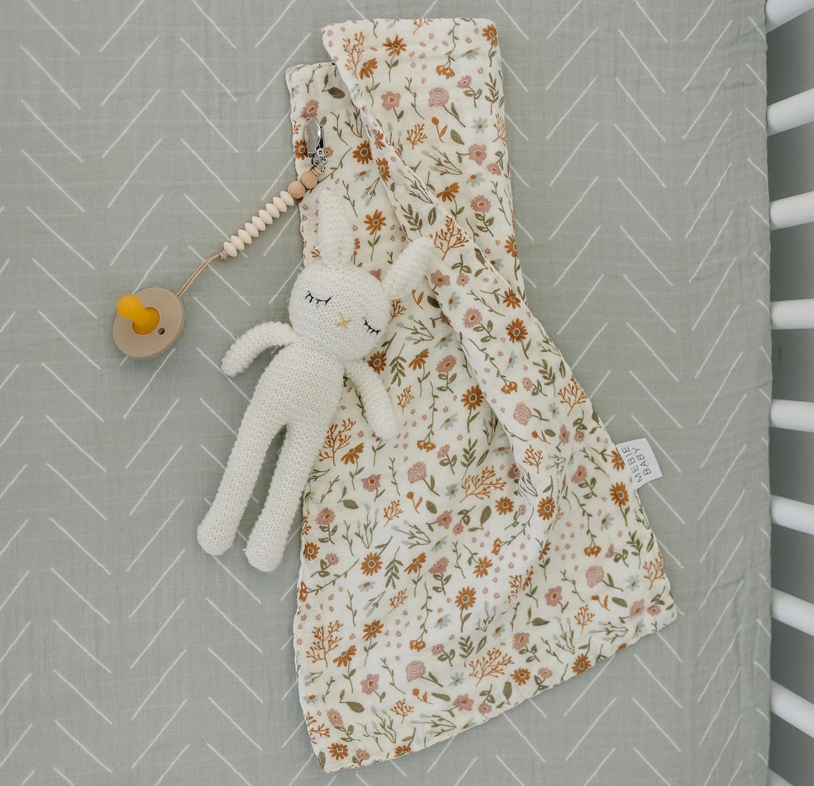 Meadow Floral Muslin Burp Cloth - Image 4