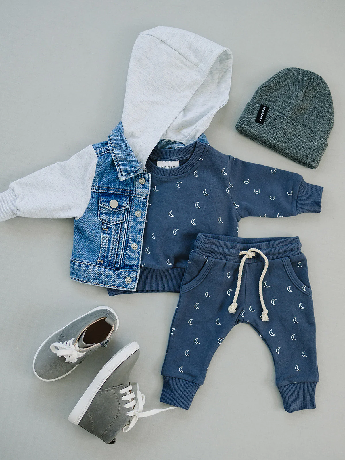 Mebie Baby Hooded Jean Jacket - Image 8