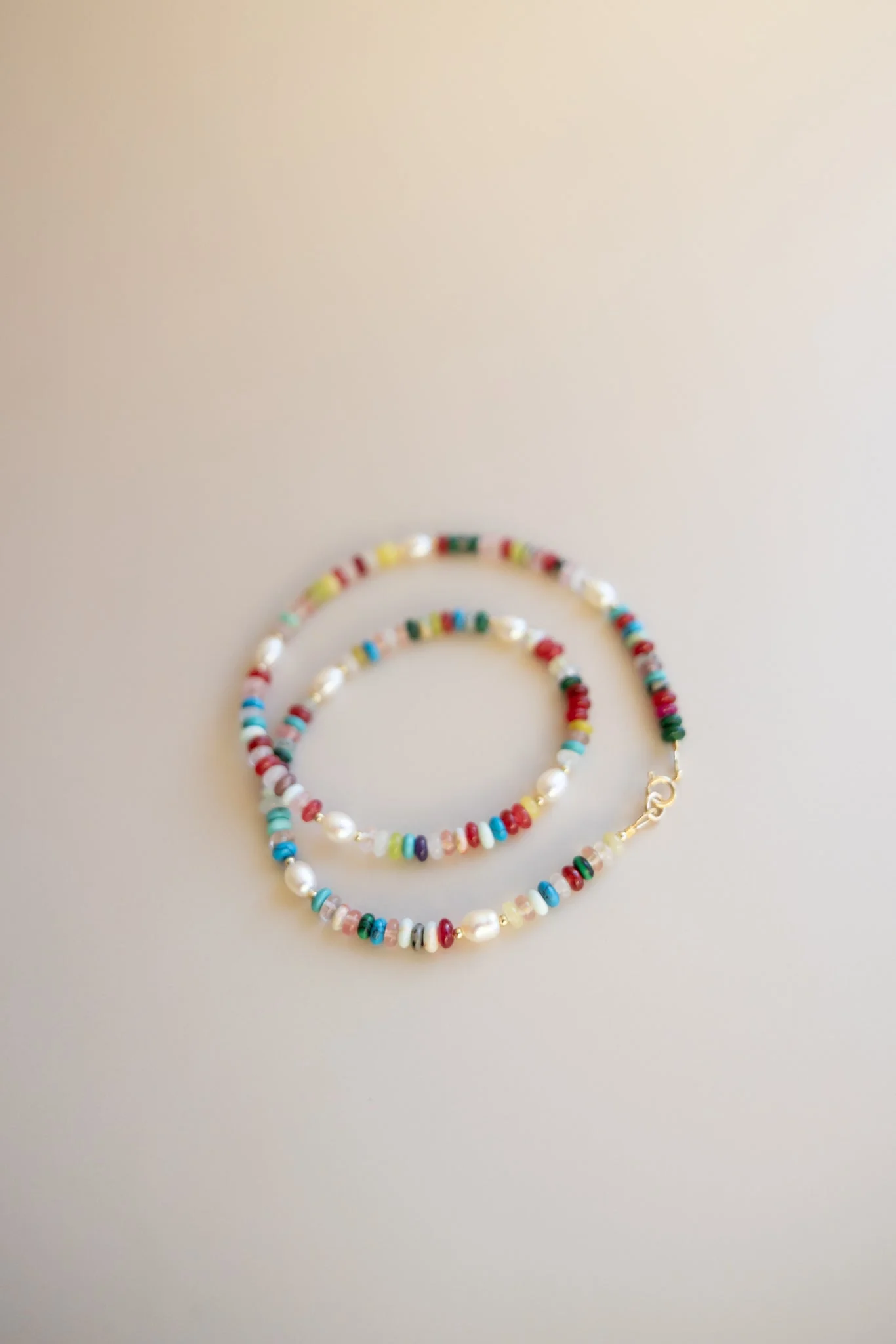 Mixed Gemstone + Pearl Necklace - Image 2