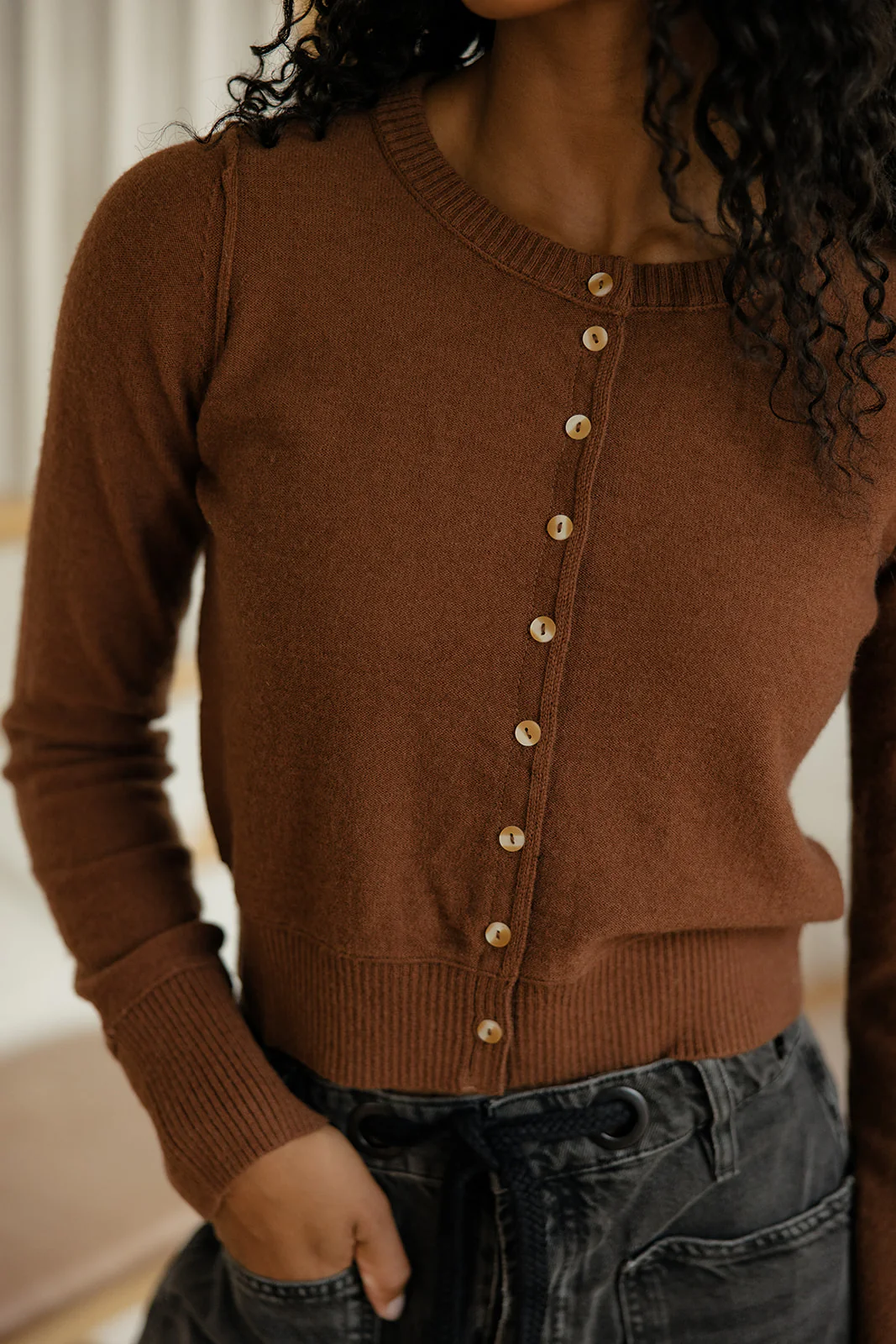 Mocha Horizon Cardigan - Image 2