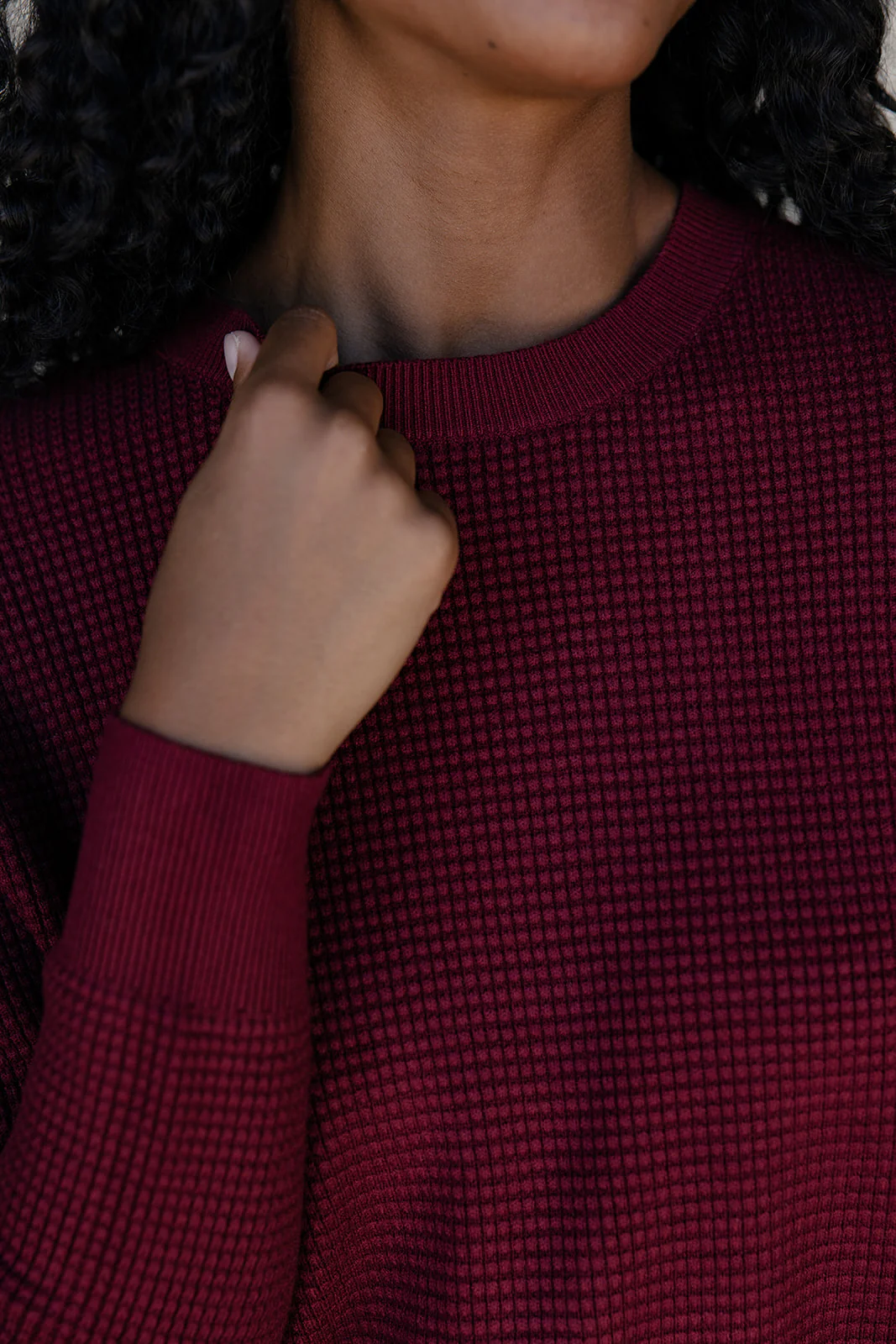 Morning Market Waffle Sweater - Image 5