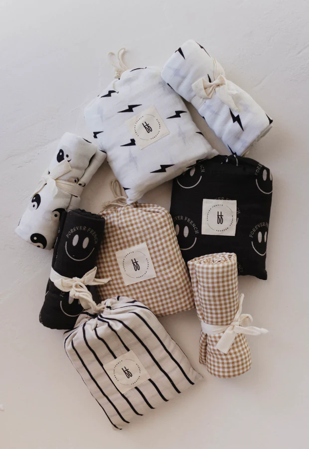 Muslin Swaddle | Black & White Yin Yang - Image 5