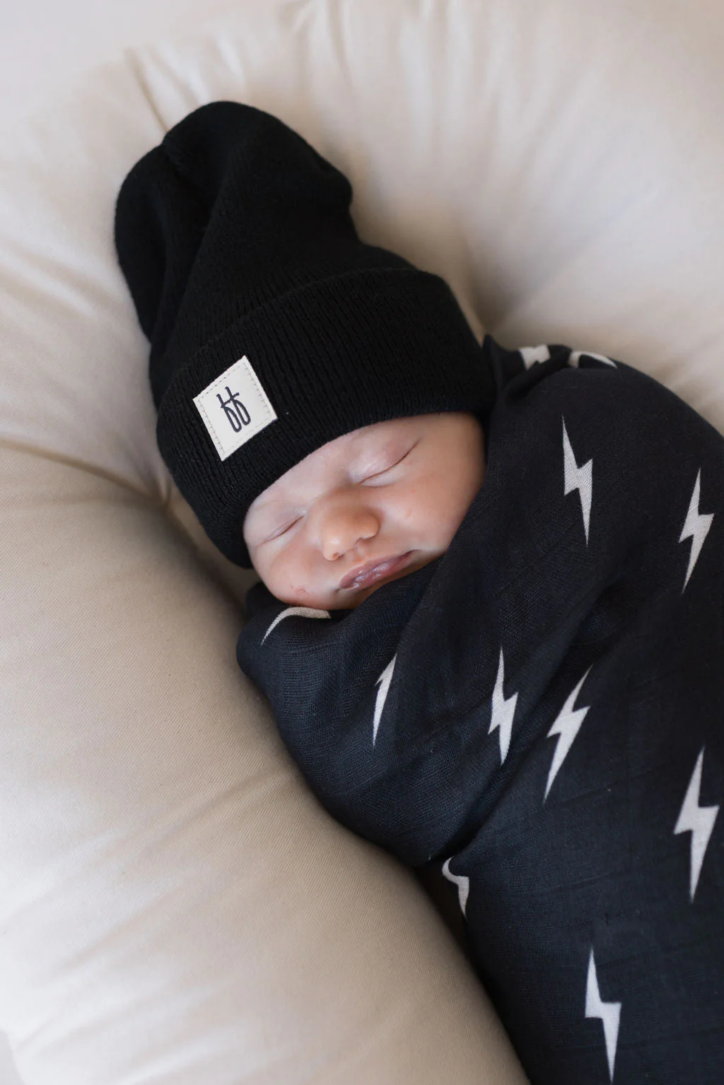 Muslin Swaddle | Midnight Lightning Bolt - Image 3