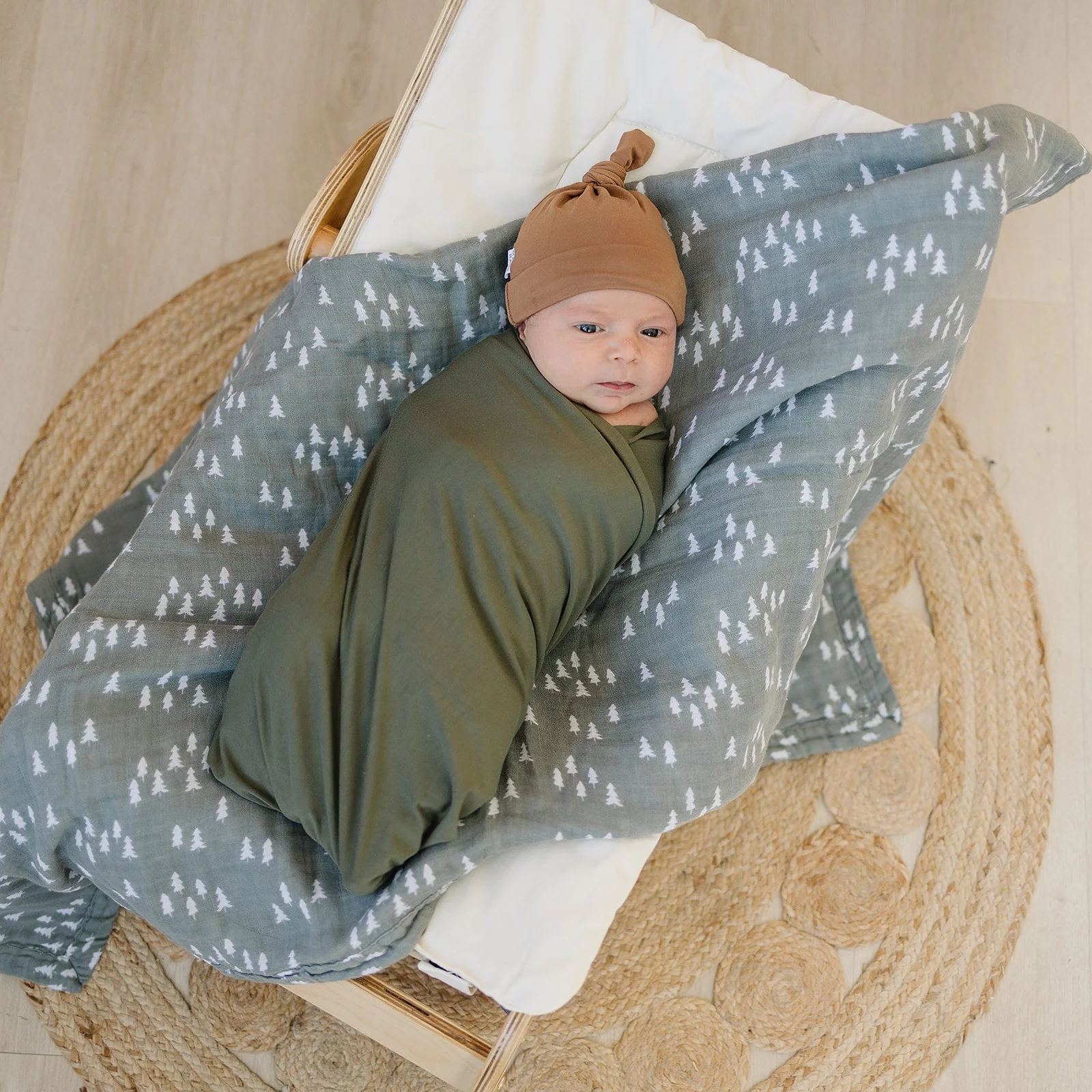 Mustard Bamboo Newborn Knot Hat - Image 5