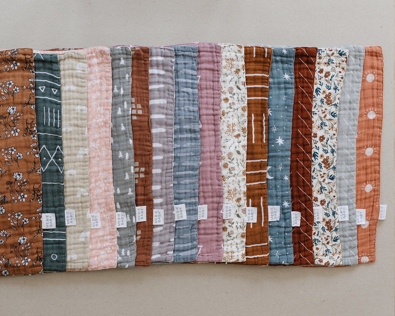 Mustard Mudcloth Muslin Burp Cloth - Image 5