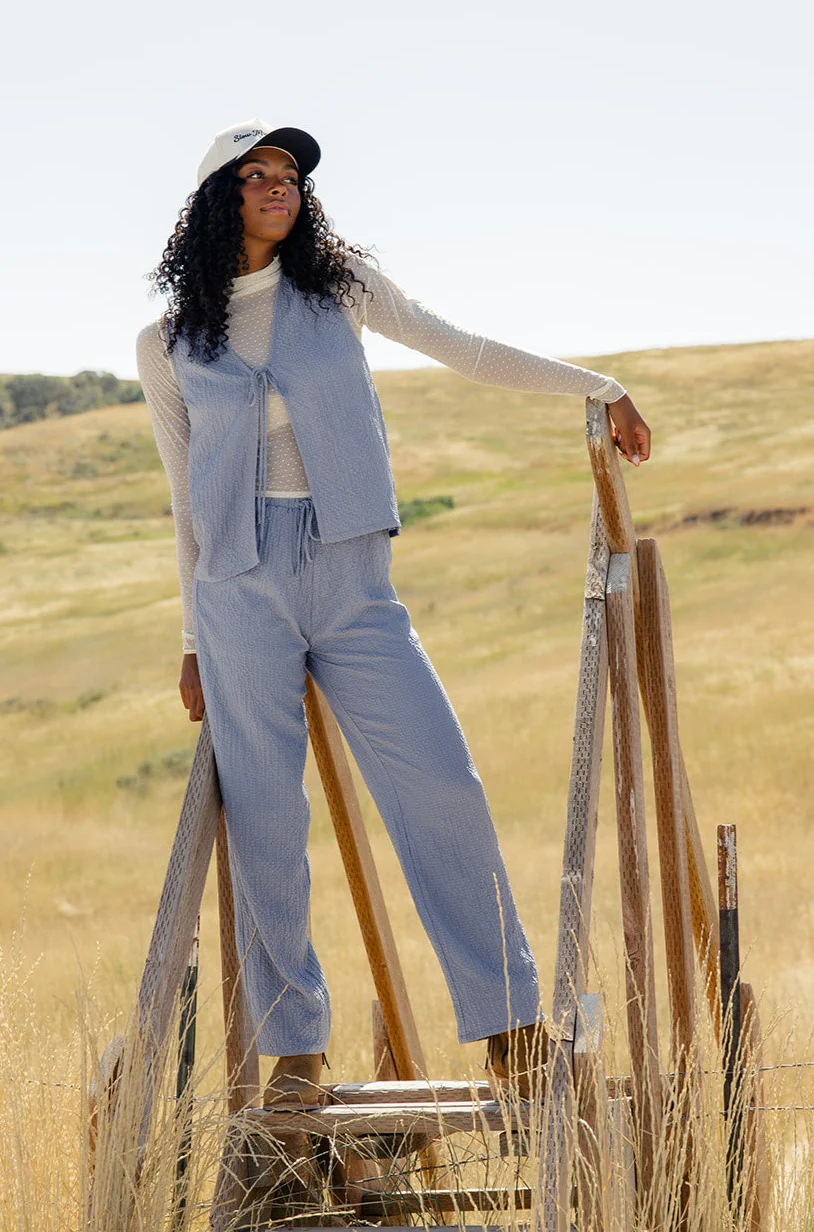 Natalya Textured Tie Vest - Image 5