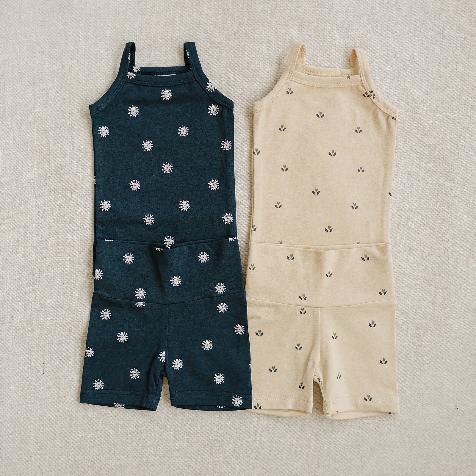 Navy Daisies Tank + Biker Short Set - Image 5
