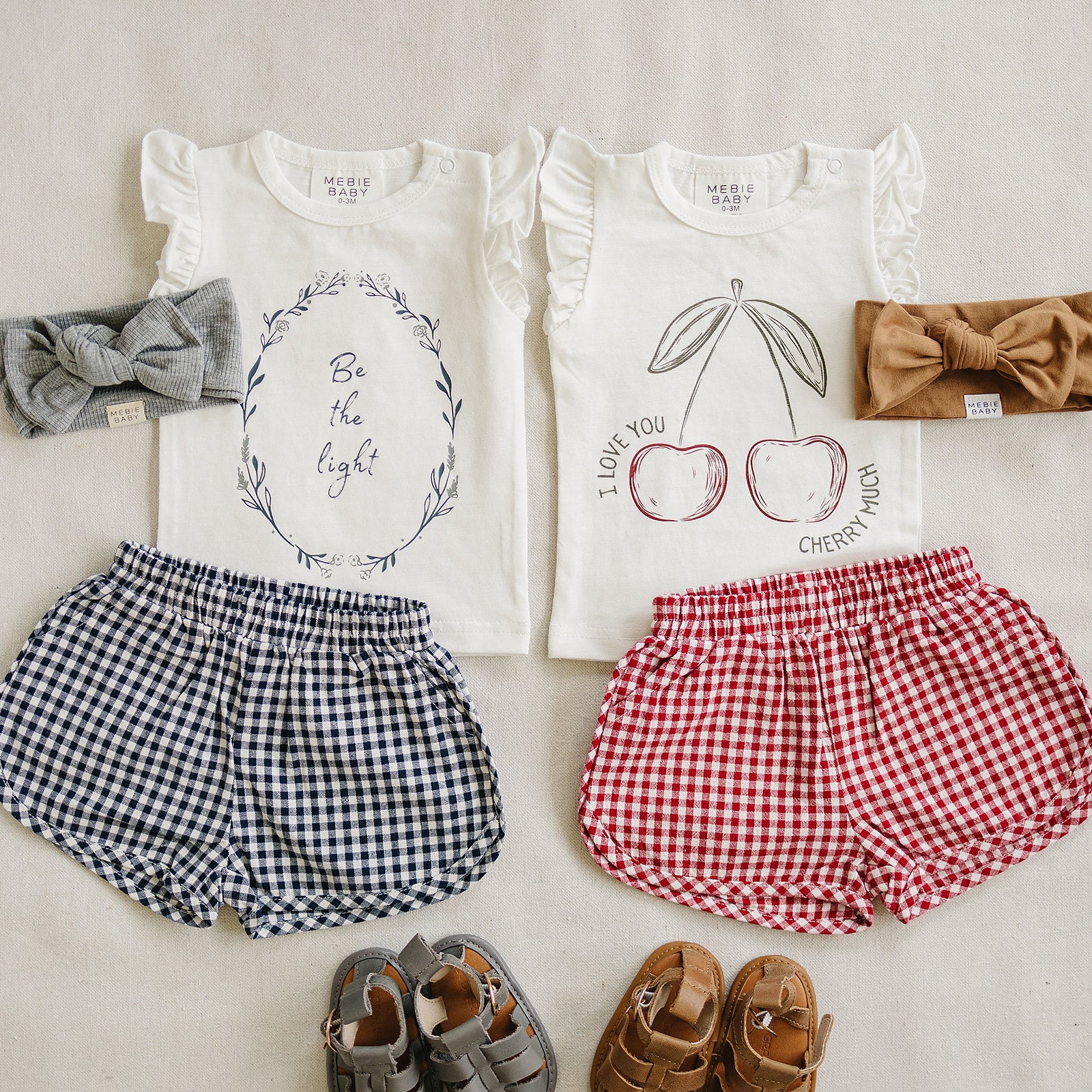 Navy Gingham Shorts - Image 8
