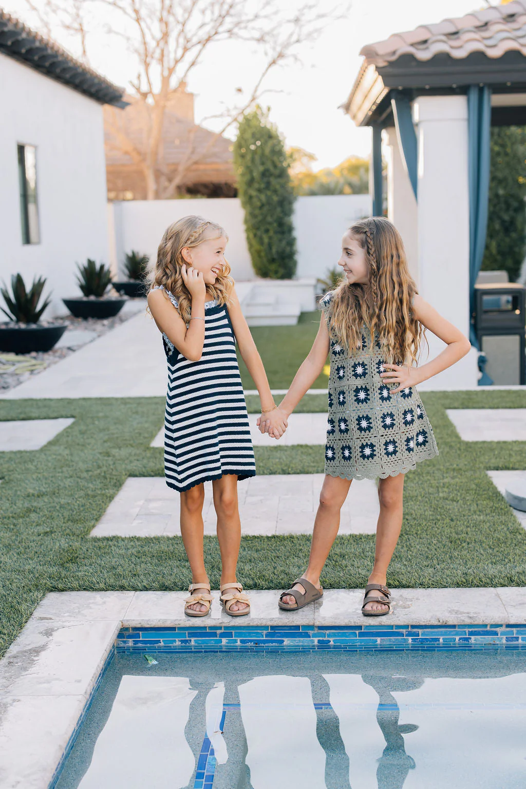 Navy Stripe Knit Tank Dress - Image 2