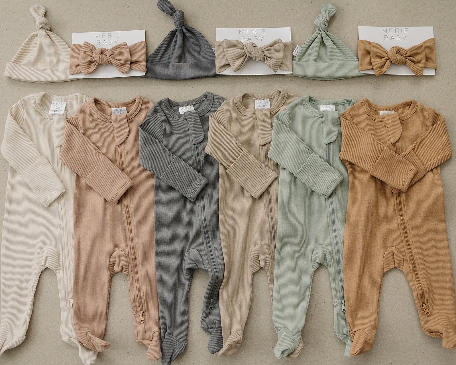 Oatmeal Organic Cotton Ribbed Zipper - Image 9