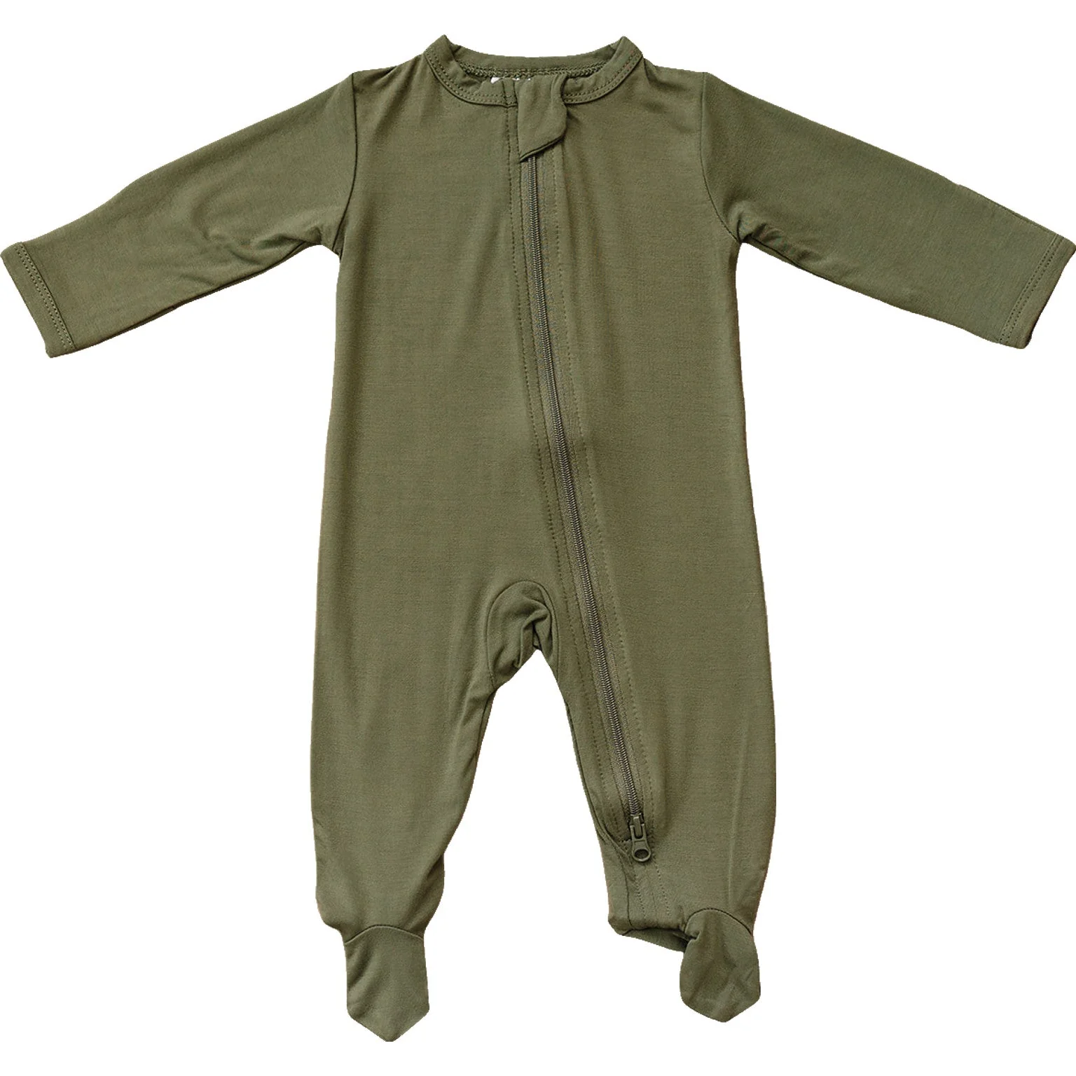 Olive Bamboo Zipper - Image 2