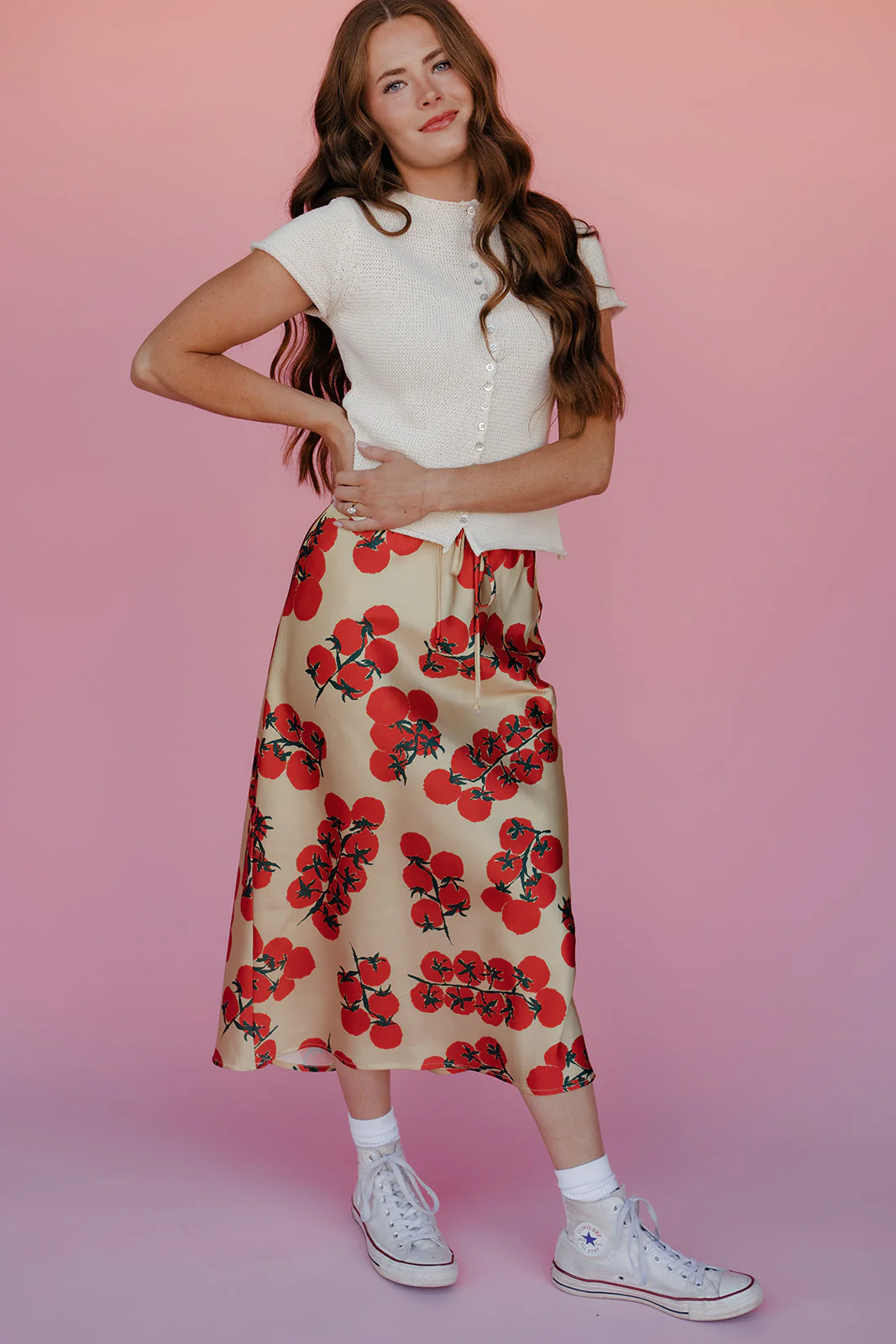 On The Vine Satin Skirt - Image 2