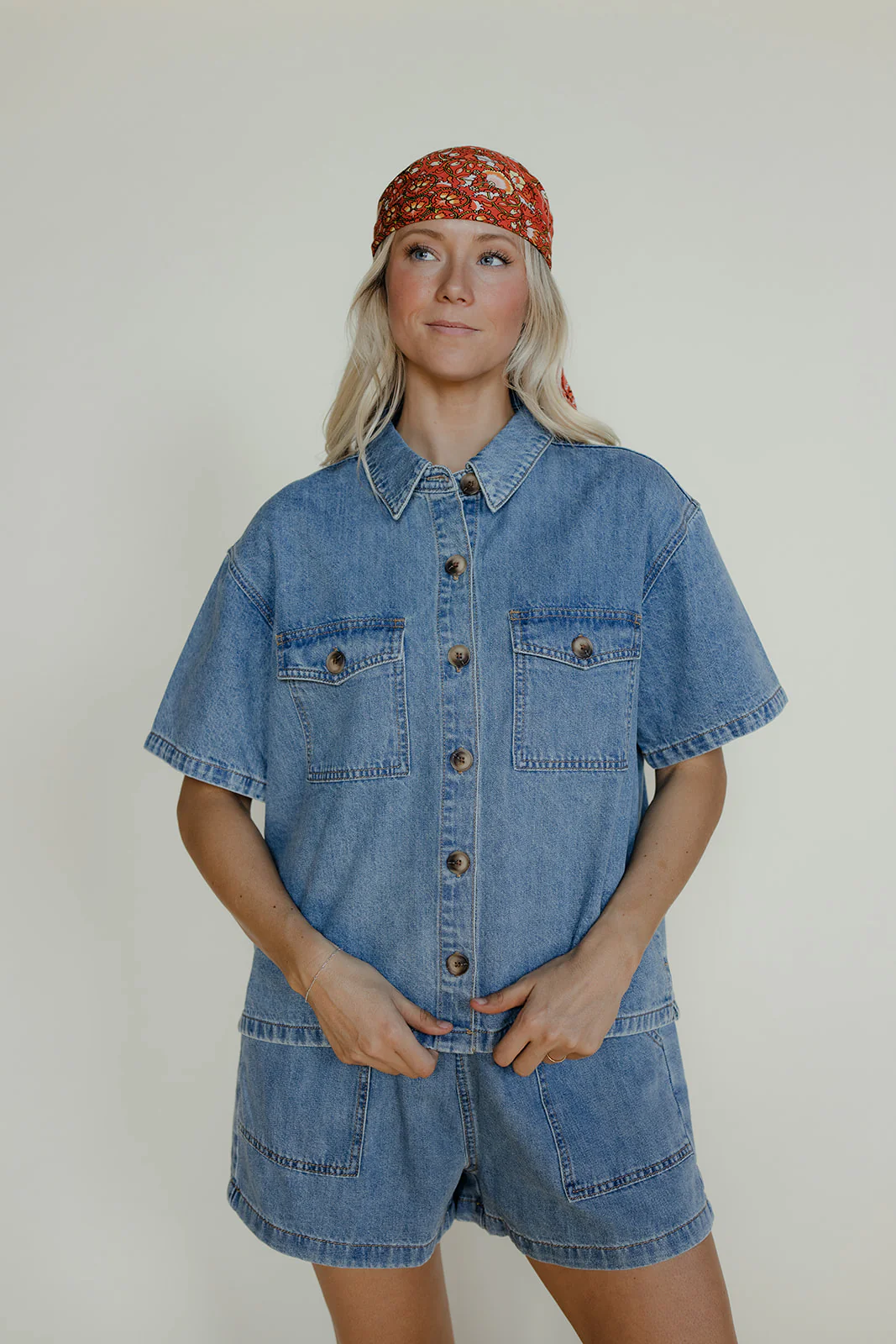 Oops I Fell In Love Denim Blouse - Image 4