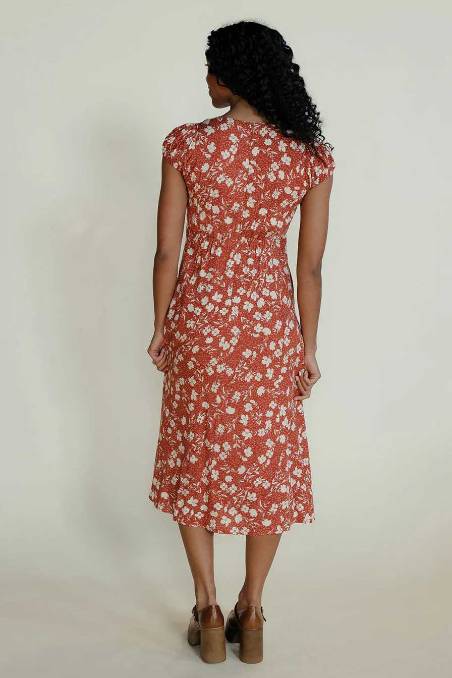 Painted Petals Floral Dress - Image 5
