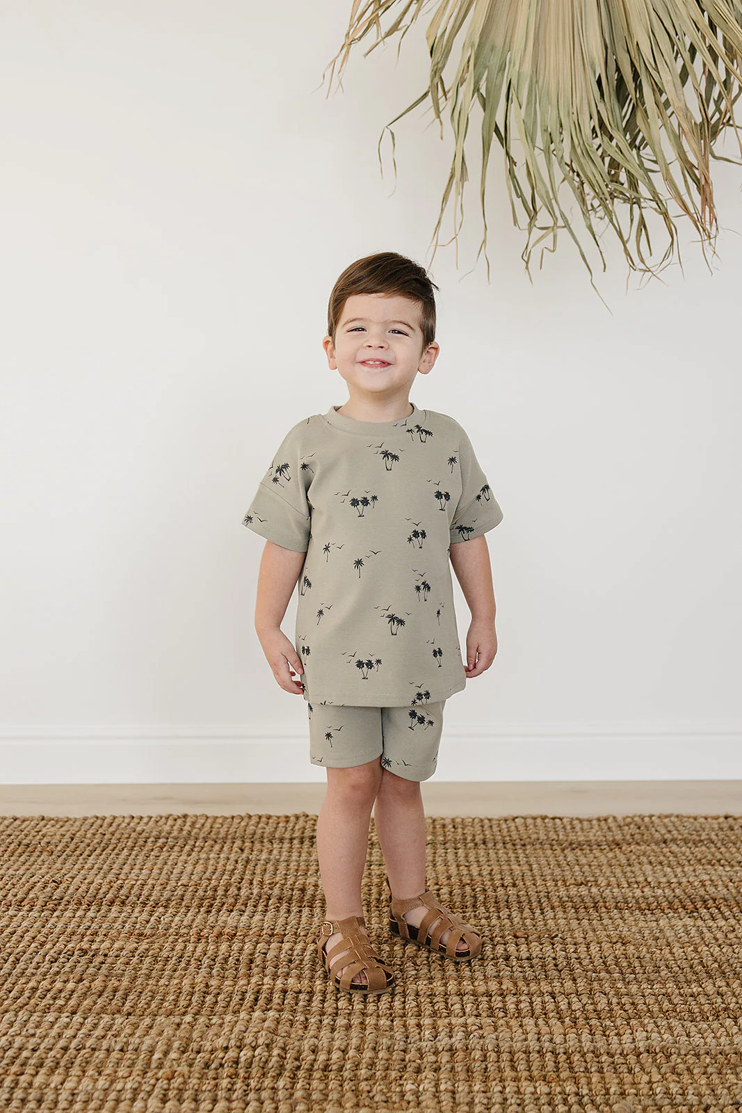 Palm Tree Button Short Set - Image 2