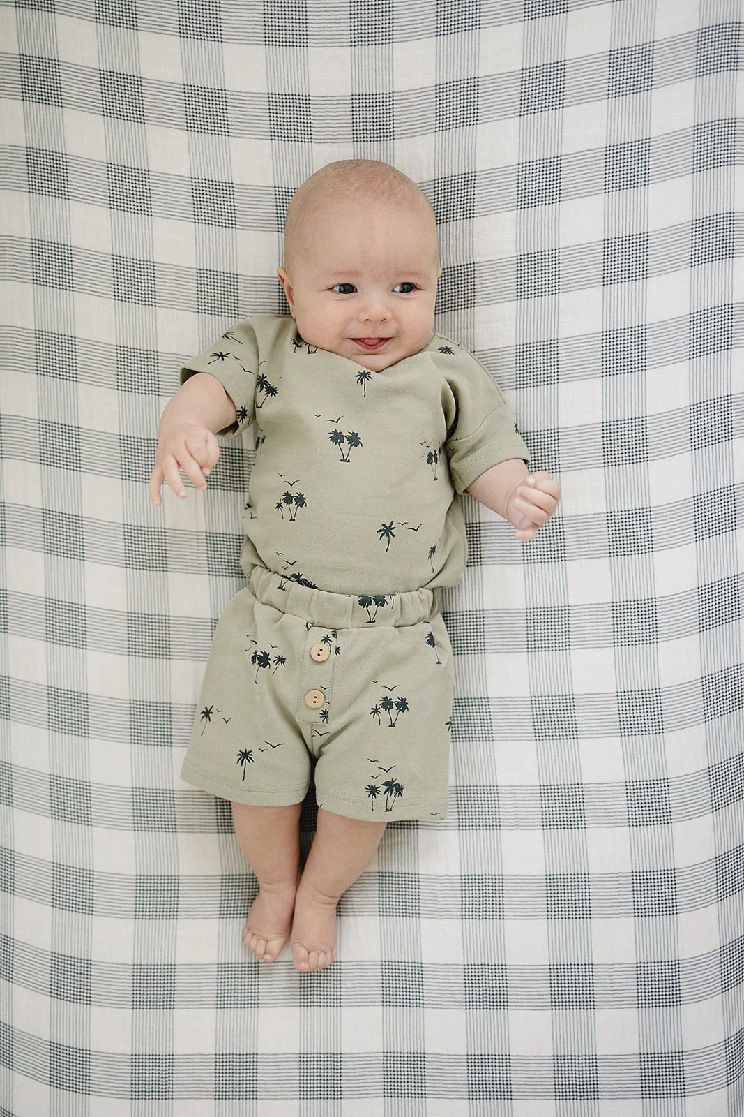 Palm Tree Button Short Set - Image 3