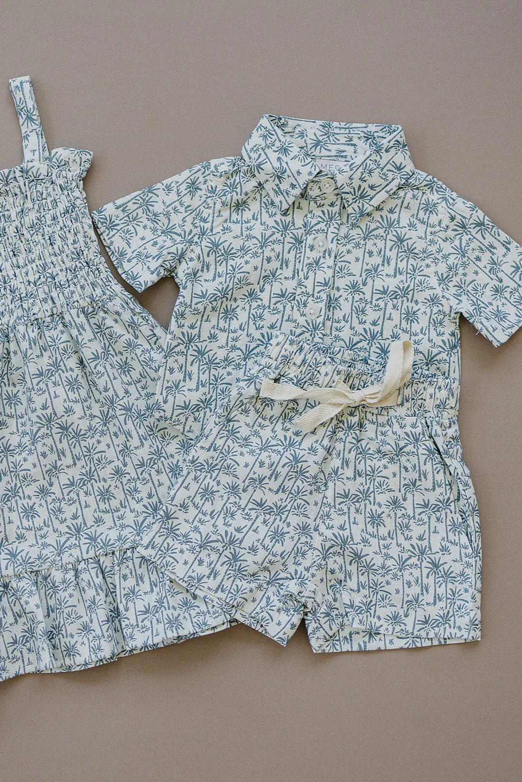 Palm Tree Linen Cotton Shorts - Image 3