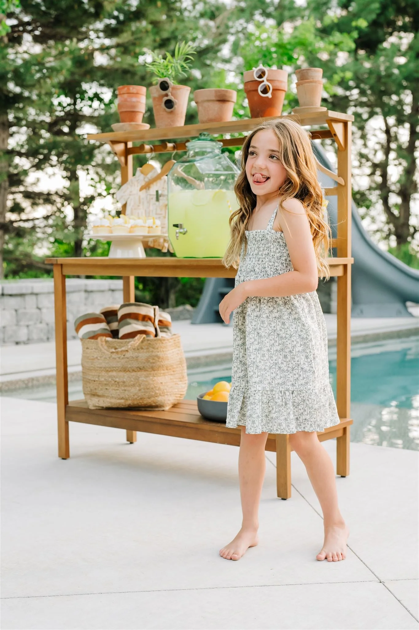 Palm Tree Linen Dress - Image 5