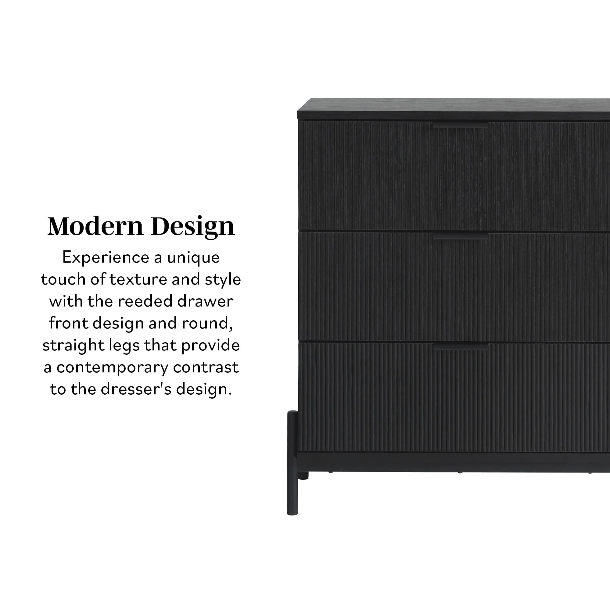 Paris Modern Scandinavian Reeded Dresser - Image 12