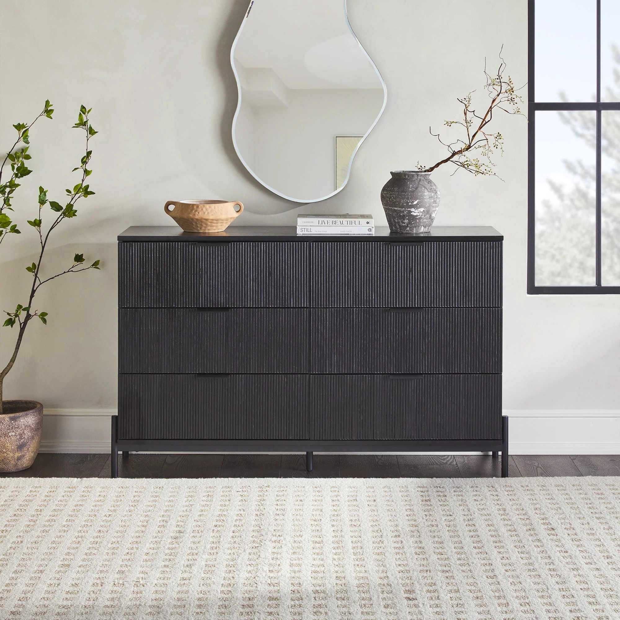 Paris Modern Scandinavian Reeded Dresser - Image 9