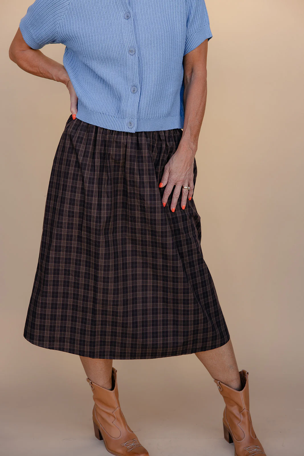 Plaid and Proper Midi Skirt - Image 7