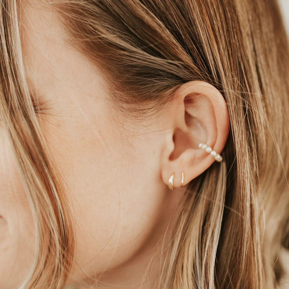 Princess Gold Filled Pearl Ear Cuff - Image 2