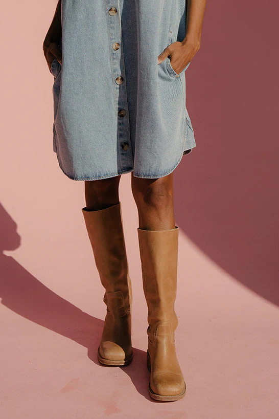Steve Madden Riggs Leather Square Toe Boots - Image 4