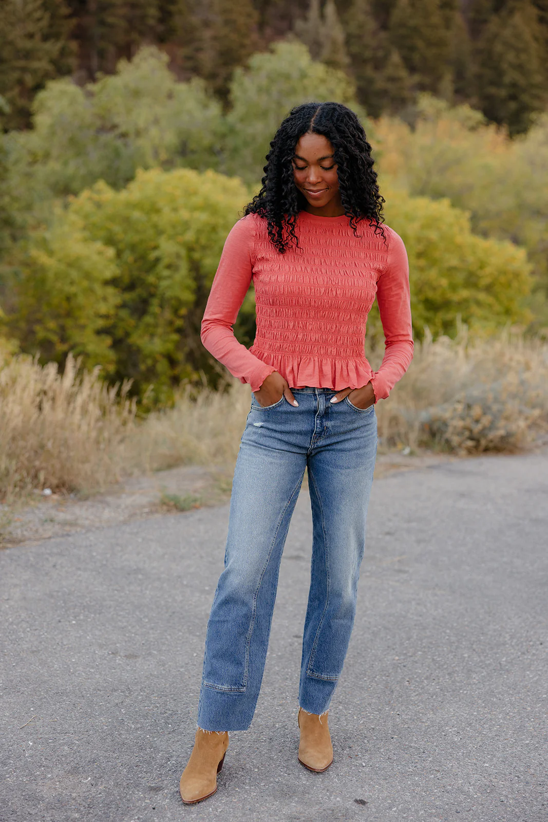 Rosewater Smocked Blouse - Image 2