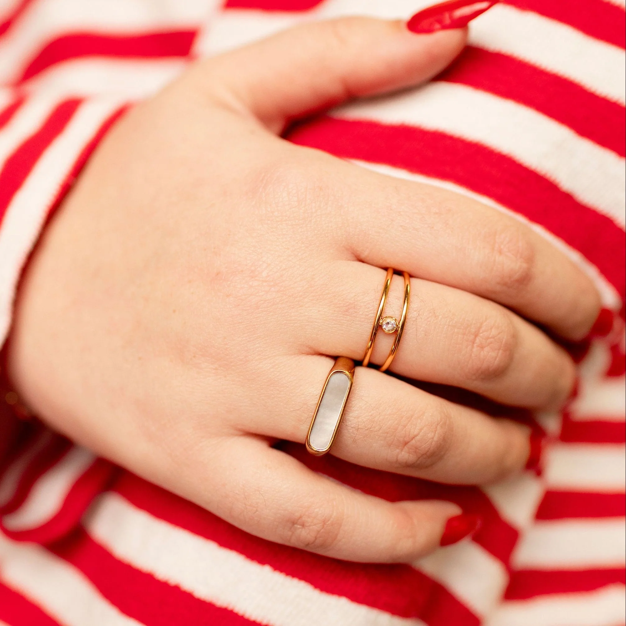Rosie Double Band Diamond Ring - Image 3