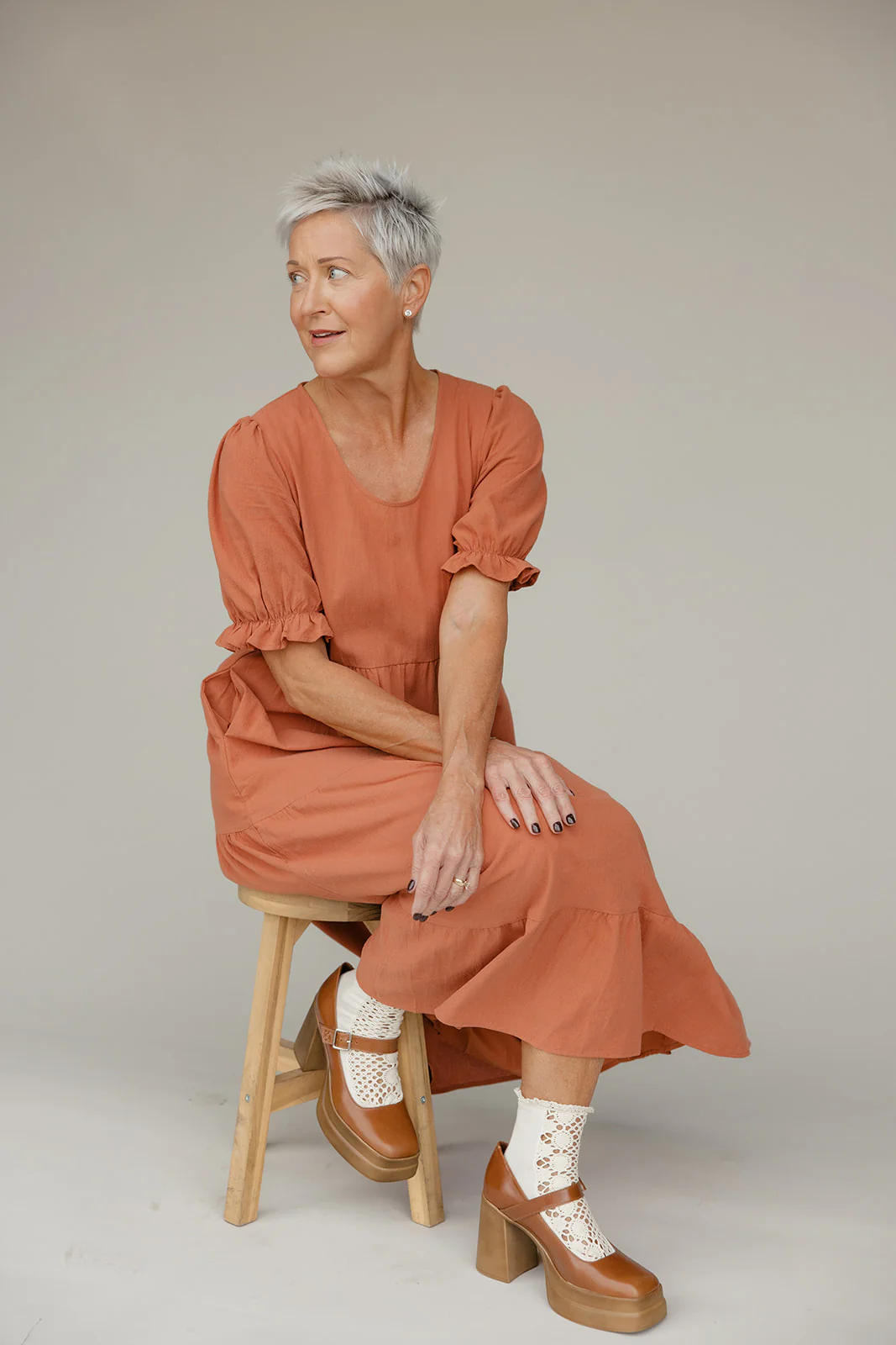 Rust Revival Tiered Dress - Image 5