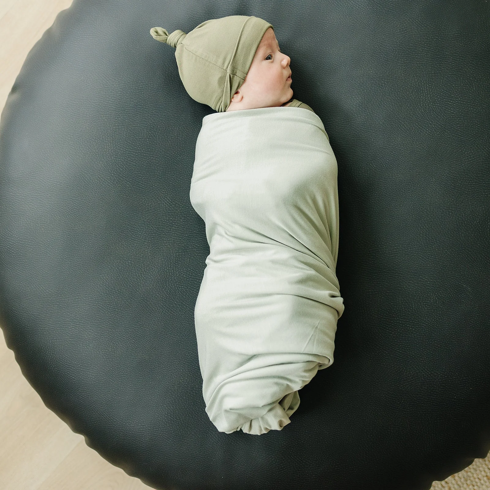 Sage Bamboo Stretch Swaddle - Image 8